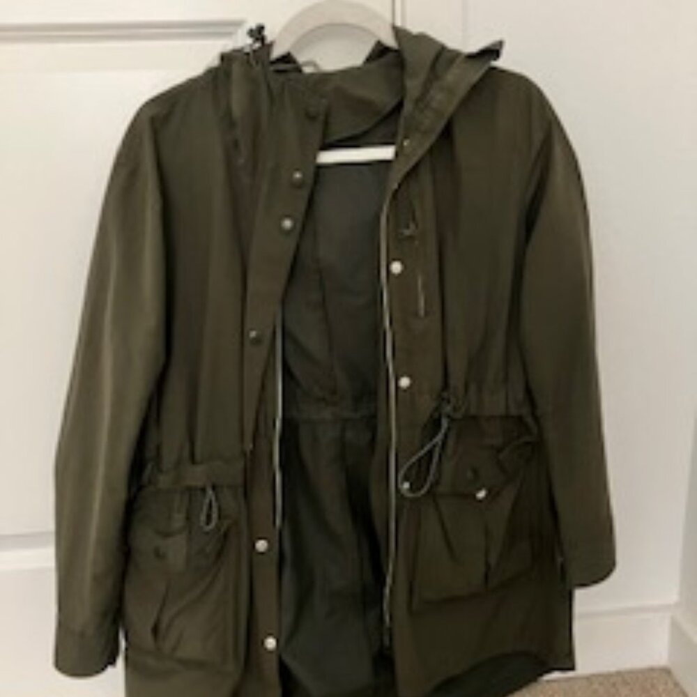 J Crew Green Anorak Jacket XS--like new condition